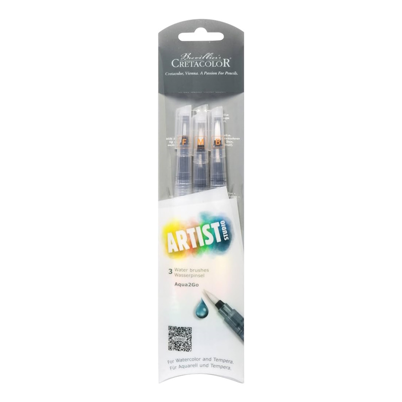 Brevillier's Cretacolor Aqua2Go Water Brush Set (3)