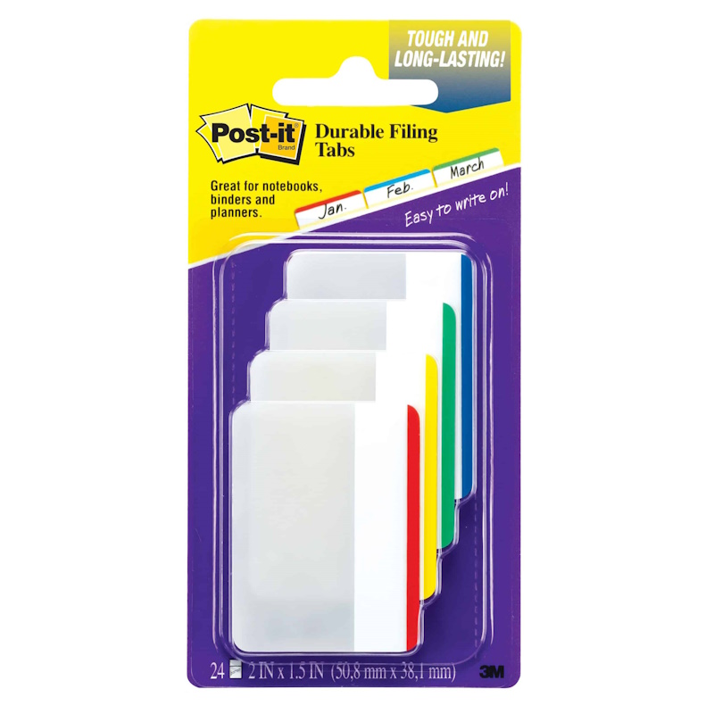 3M Post-it File Tabs 50.8mm x 38.1mm (24)