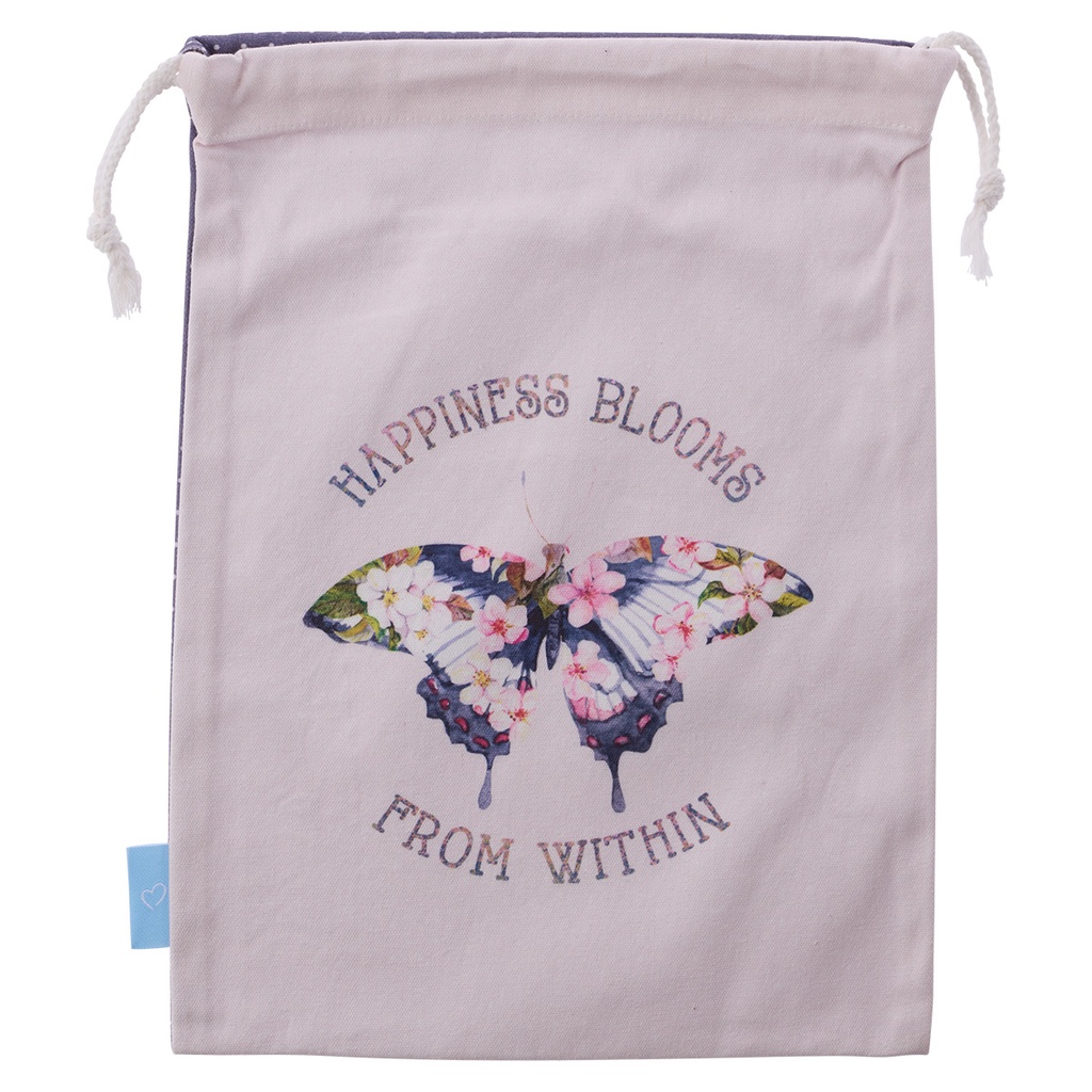 Happiness Blooms Drawstring Bag Large (DRB040)