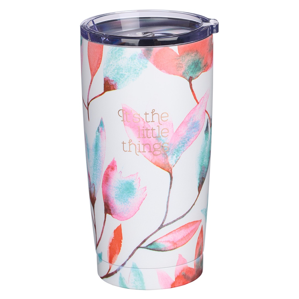 It's the Little Things Pink Petals Stainless Steel Mug Stainless Steel Mug (HFSMUG228)