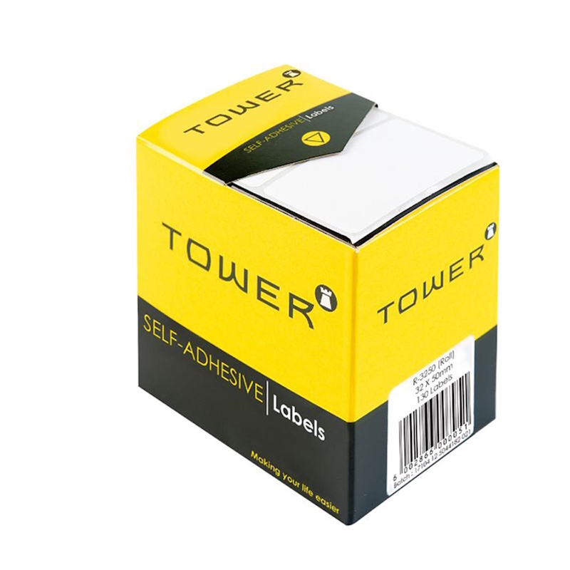 Tower Labels 32 x 50mm (white) (R3250)