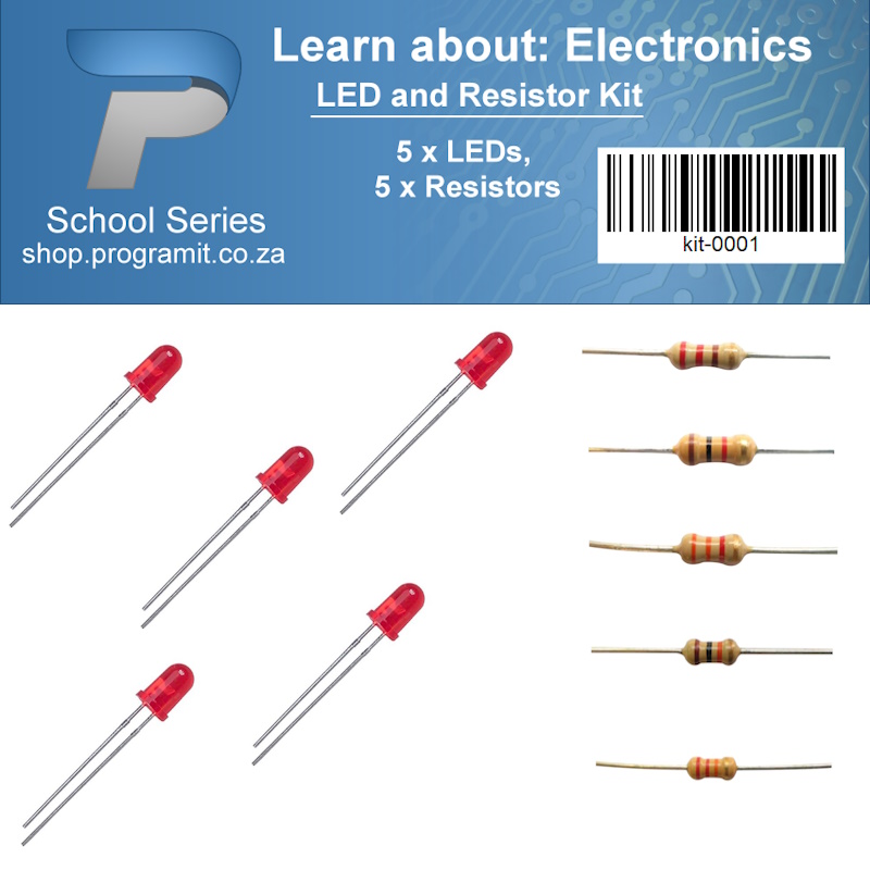 School Series Electronics ~ LED and Resistor Kit (kit-0001)