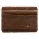 Genuine African Leather Brown Card And ID Holder (WT180)