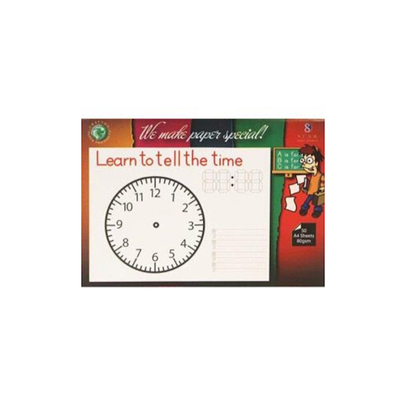 Grafton Learn to Tell the Time Pad A4 80g (50 sheets)