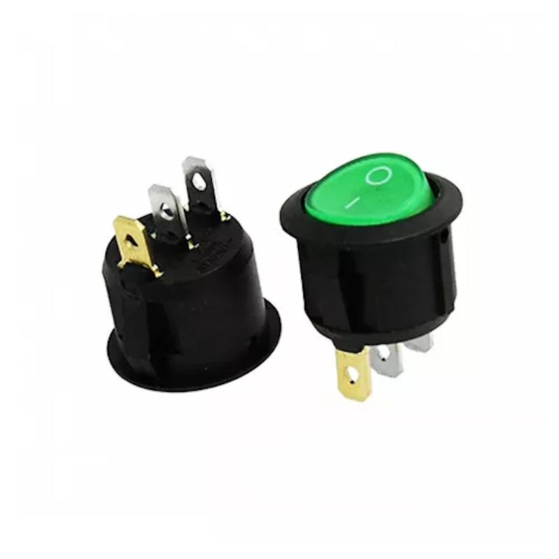 Light and Switch Green 250V 6A (2)