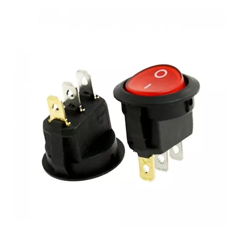Light and Switch Red 250V 6A (2)