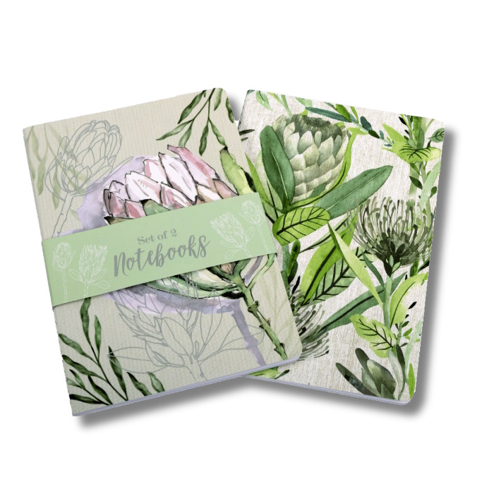 Kenzel Stitched Notebook Set of 2 Protea A5 (32 sheets) (NBS2A52302)