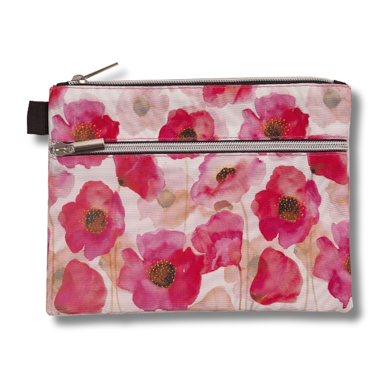 Kenzel Double Pencil Bag 23cm (poppies)