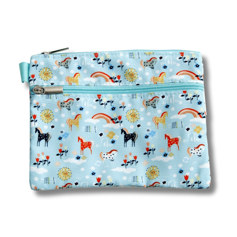 Turnowsky 2 Tier Pencil Bag 23 x 14cm (horses)