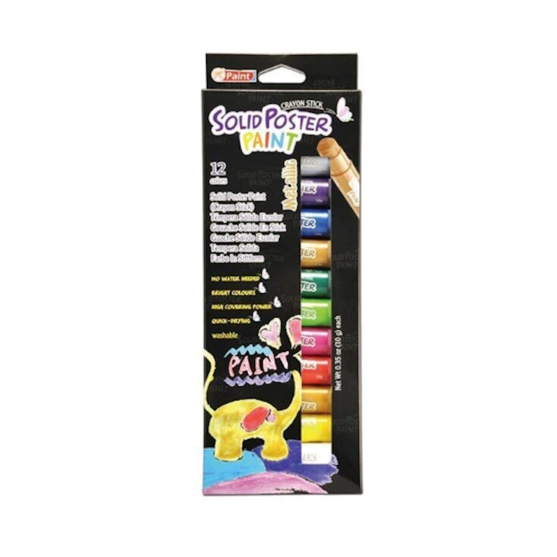Crayon Stick Solid Poster Paint Metallic (12)