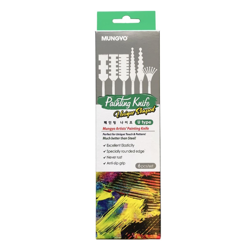 Mungyo Painting Knife Set Unique Shaped (6 piece)