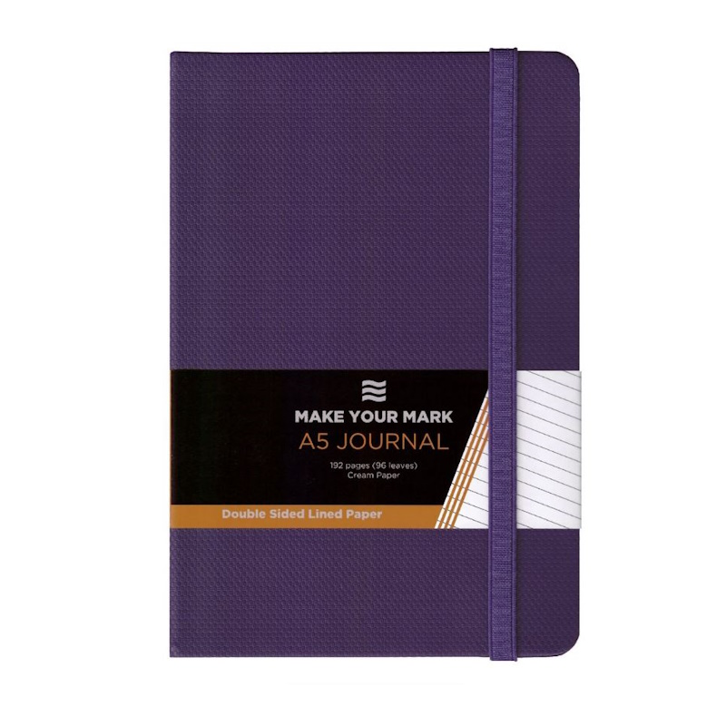 Donau Soft Touch Espresso Journal A5 (purple) (192 lined cream pages)