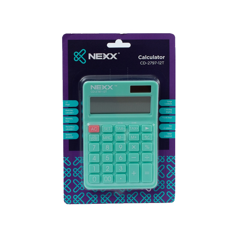 Nexx CD2797 Calculator 12 Digit (pastel turquoise)