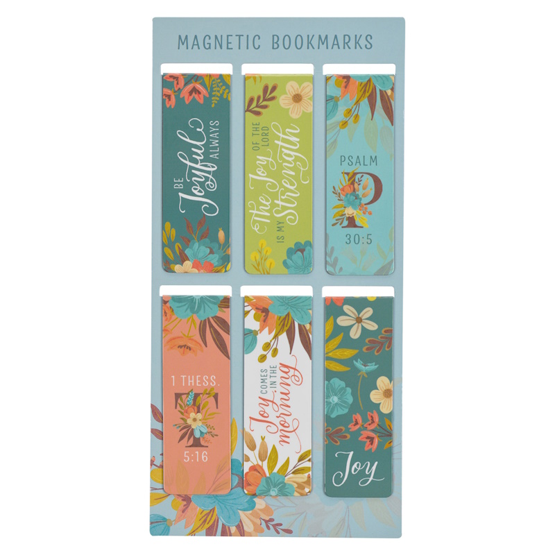 Cool Florals Magnetic Page Marker (6) (MGB101)