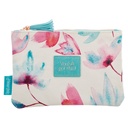 You've Got This Pink Petals Canvas Zipper Pouch (HFPCA017)