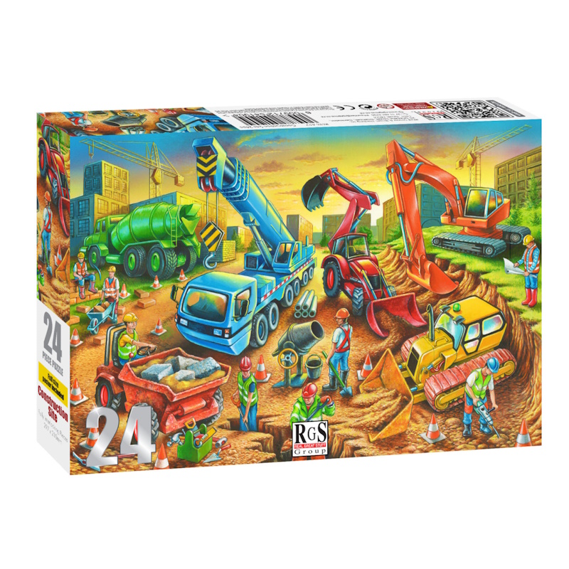 Construction Site Cardboard Puzzle (24 pieces)