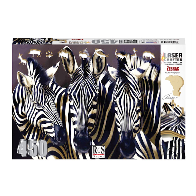 Zebra Laser Crafted Widget Puzzle (450 pieces)