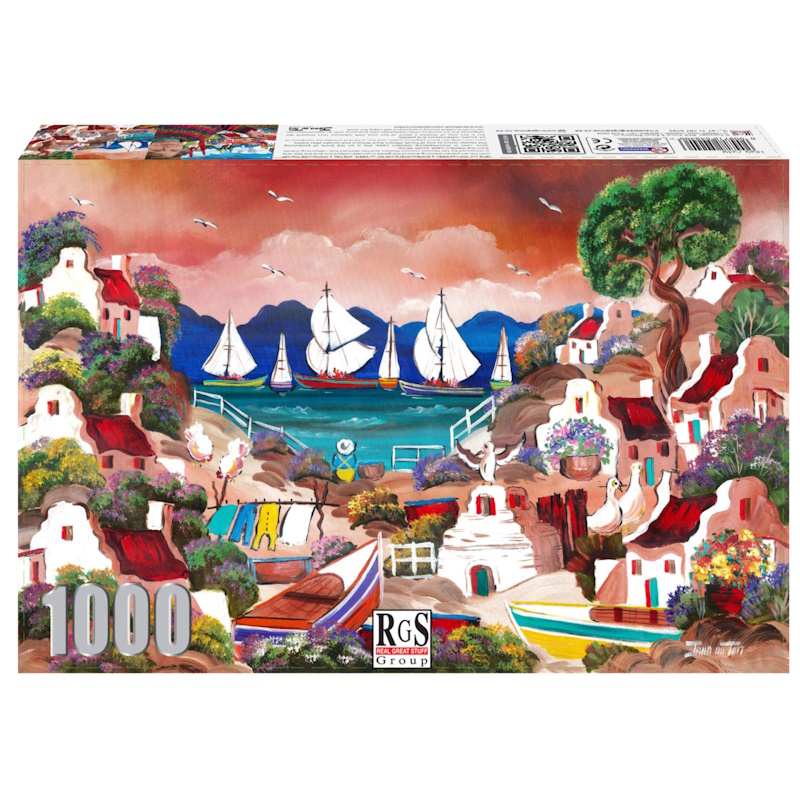 Cape Fishing Village Cardboard Puzzle (1000 pieces)