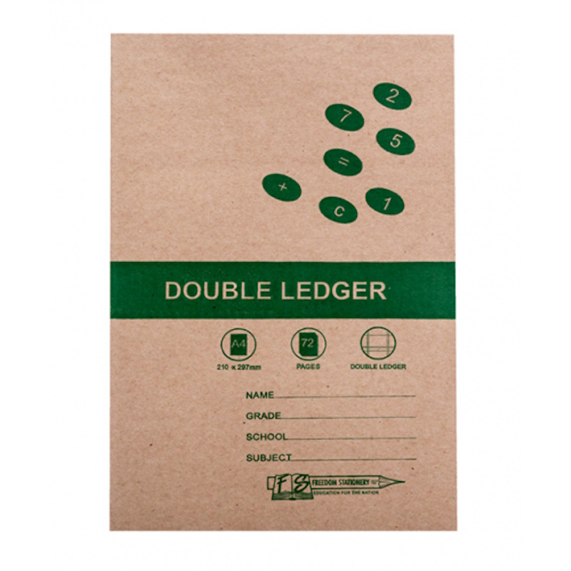 College Exercise Book Double Ledger A4 (72 page)