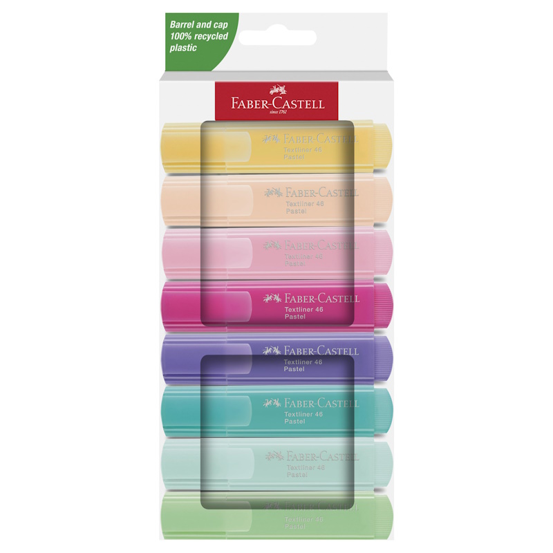 Faber-Castell Textliner 46 Pastel Highlighter (wallet of 8) (254658)