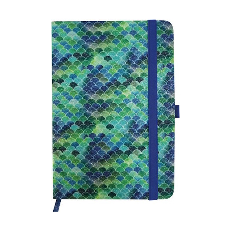 Donau Journal A5 (mermaid sparkle green) (192 lined cream pages)