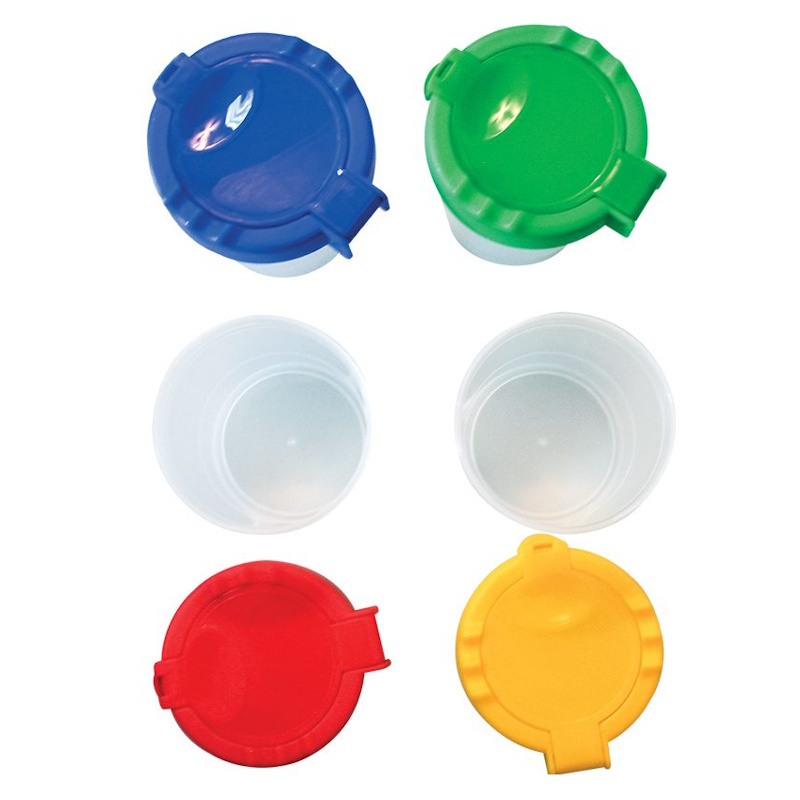 Trefoil Paint Pot With Lids Large (4)