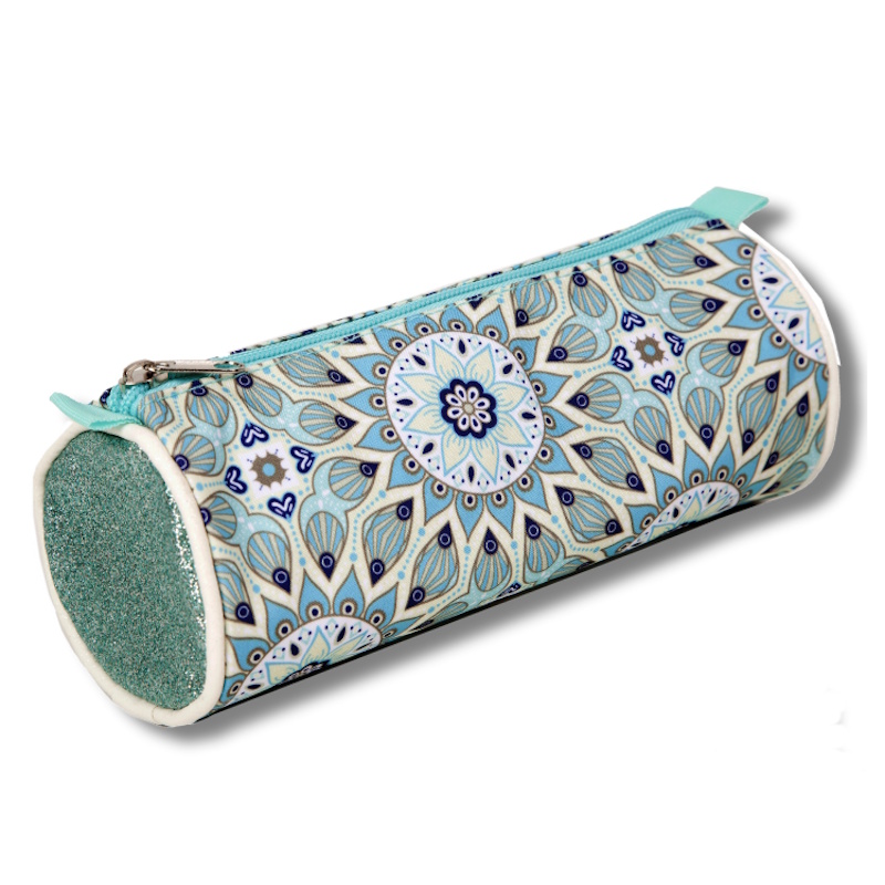 Kenzel Barrel Pencil Bag 21 x 9.5cm (mandala) (PB232313)