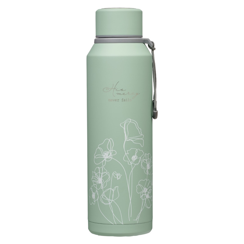 His Mercy Never Fails Stainless Steel Water Bottle (FLS081)