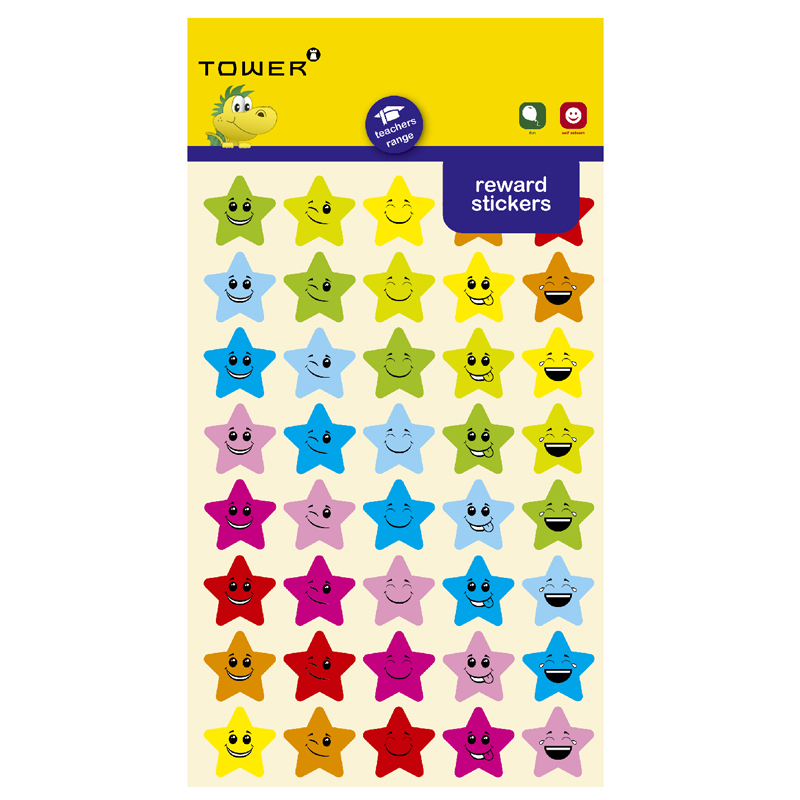 Tower Reward Stickers Stars With Faces