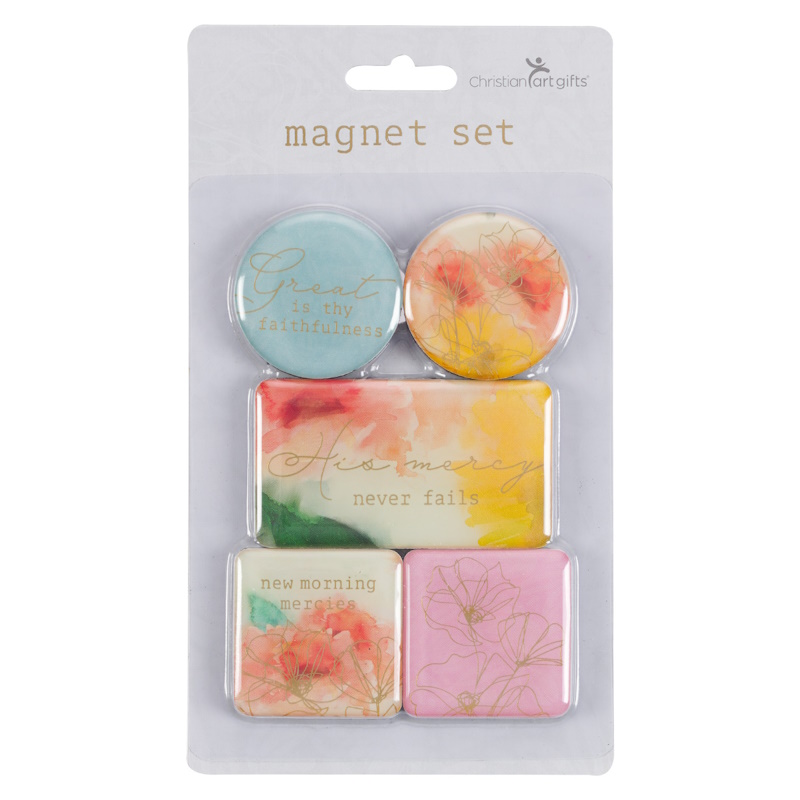 Watercolour & Floral Magnet Set (5) (MGS063)