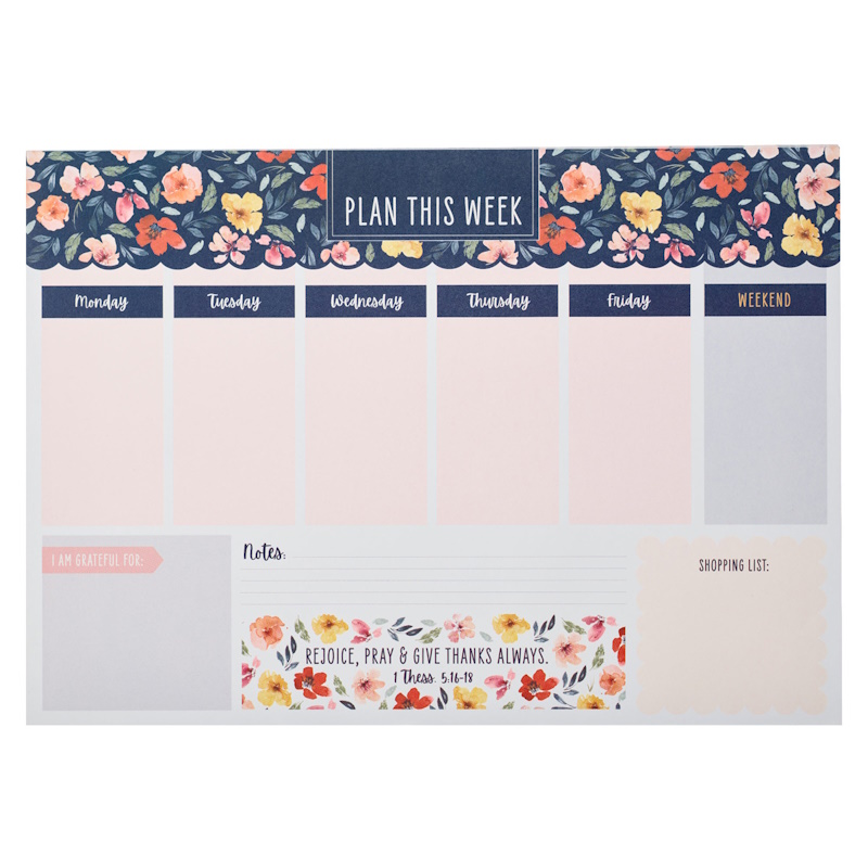 Rejoice, Pray and Give Thanks Weekly Desk Planner A3 (DKP014)