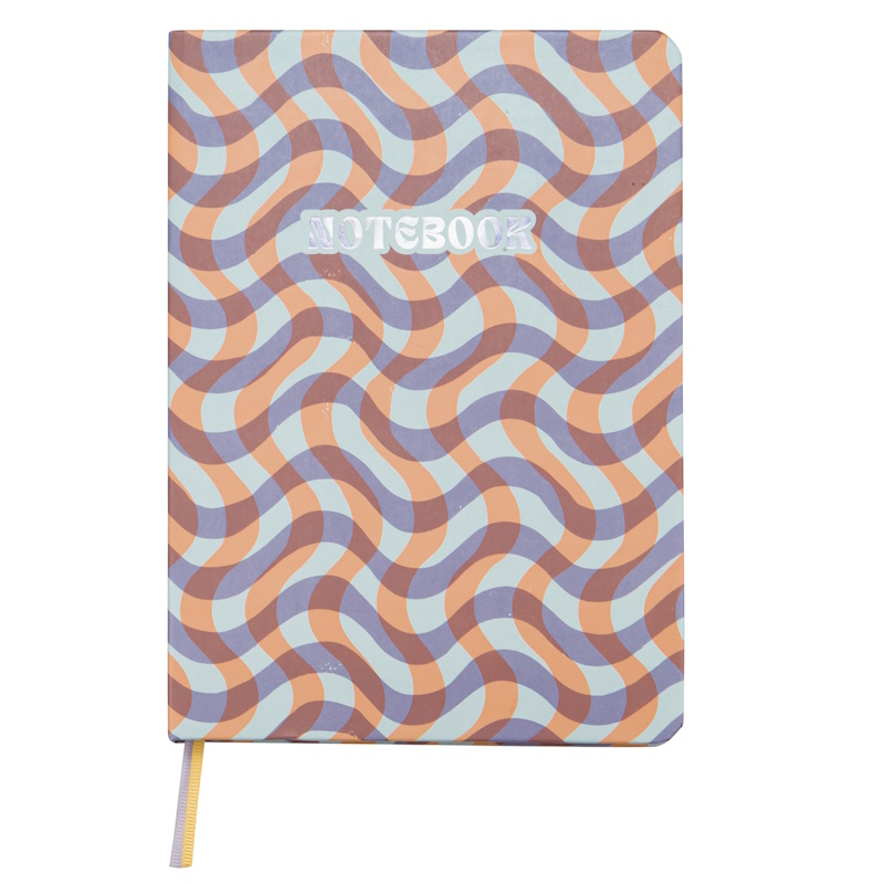Colour Me Vibes Hard Cover Ruled Notebook Wavy A5 (60 sheets) (7950)