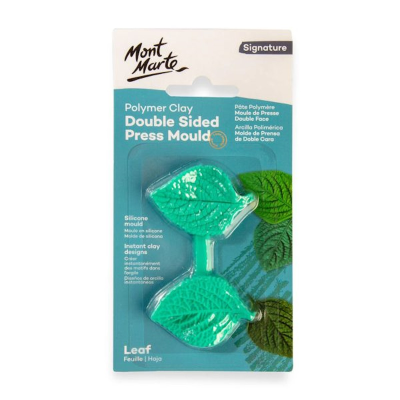 Mont Marte Polymer Clay Double Sided Press Mould (leaf)