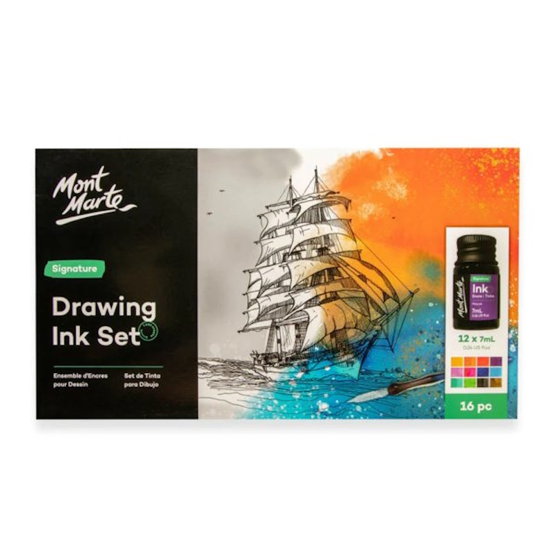 Mont Marte Signature Drawing Ink Set (16)