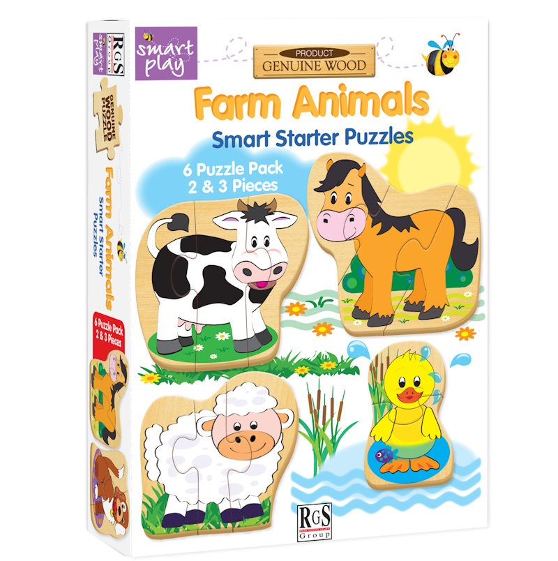 Farm Animals Smart Starter Puzzle Set (2 & 3 pieces)