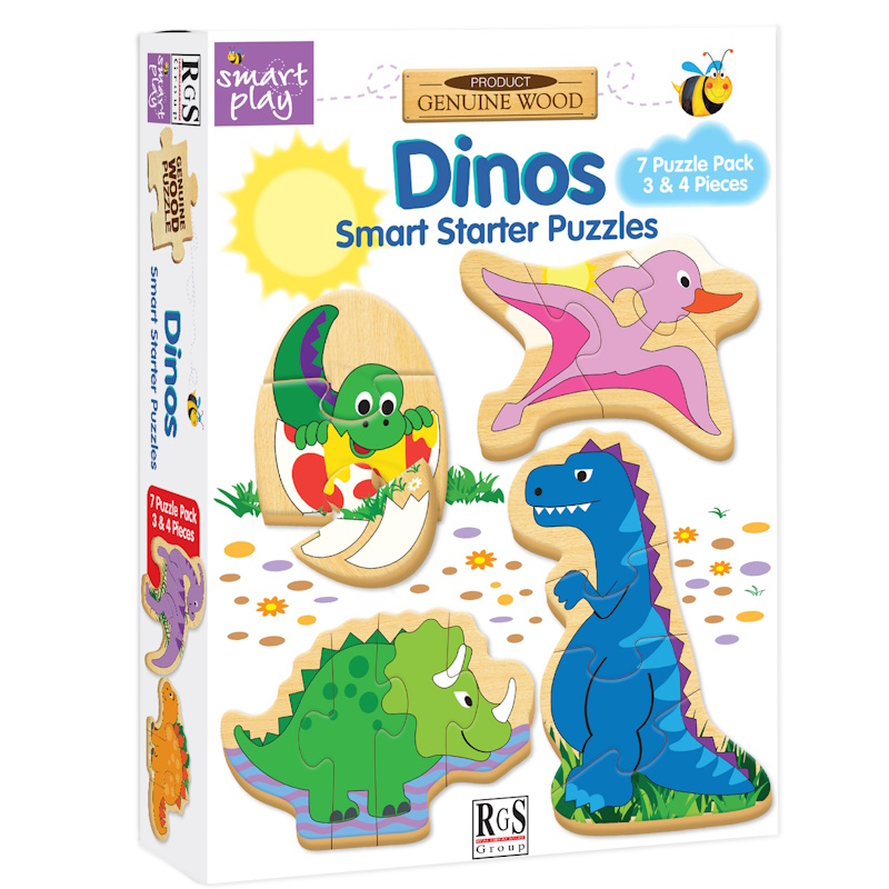 Dino Smart Starter Puzzle Set (3 & 4 pieces)