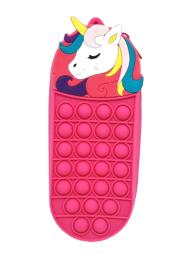 Colour Me Vibes Silicone Pop-it Unicorn Pencil Bag 20cm (7646)