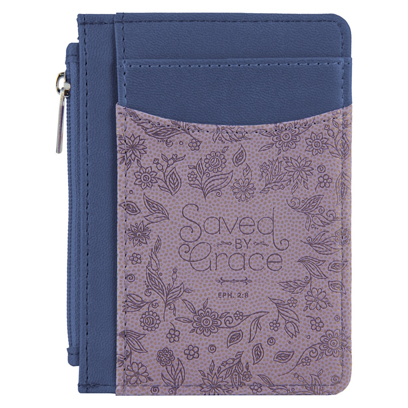 Faux Leather Card And ID Holder Saved by Grace (IDH009)