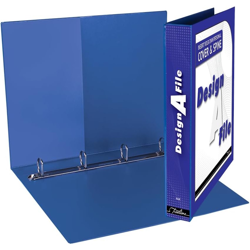 Treeline Design-a-File 4-D Ring 40mm (blue)