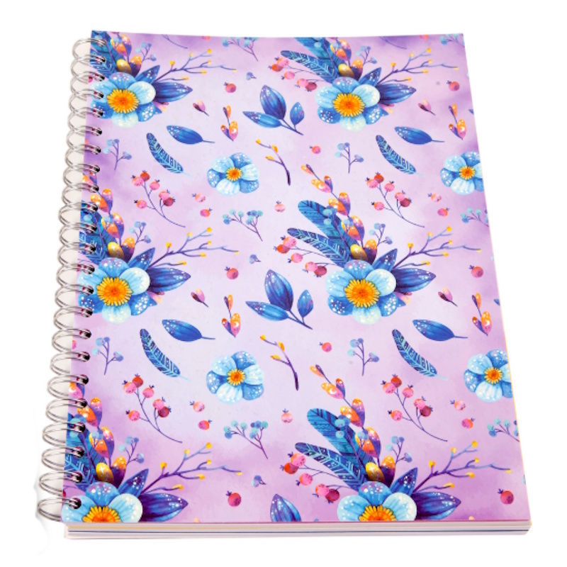 Kenzel Subject Book Blue Flowers A4 (100 sheets) (SDA42303)