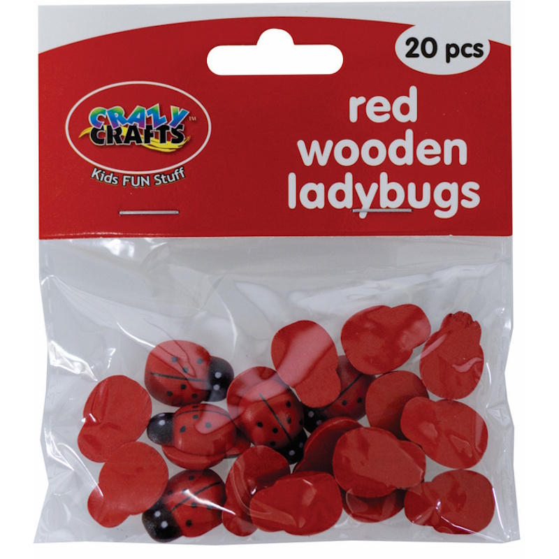 Crazy Craft Wooden Red Ladybug (20)