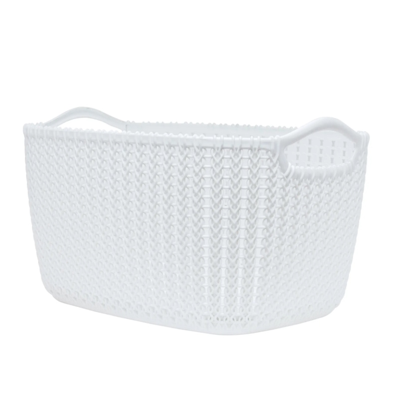Miss Molly Weave Basket 12l (white)