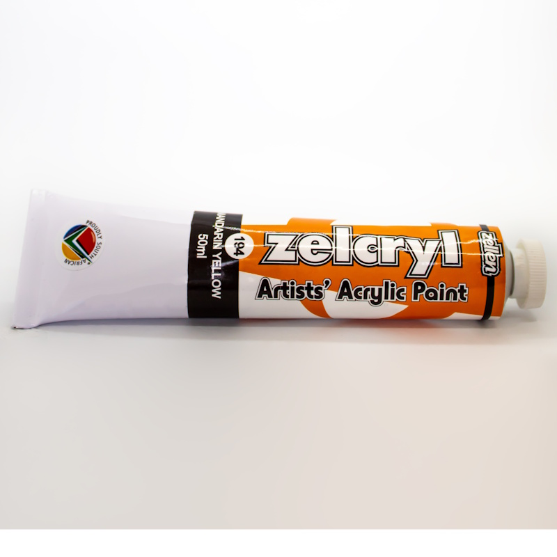 Zellen Zelcryl Acrylic Paint 50ml (mandarin yellow)