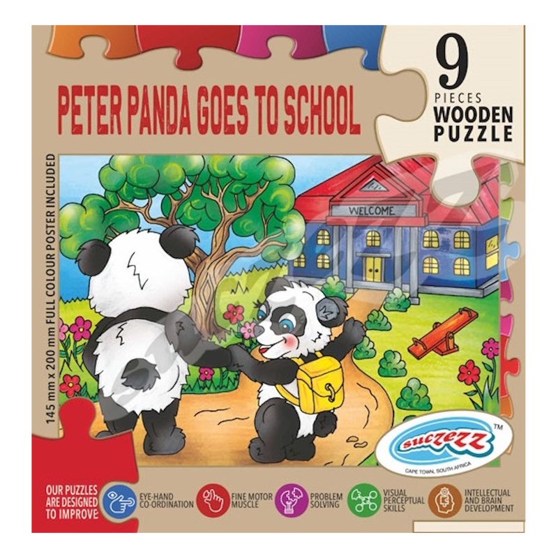 Peter Panda Goes to School Puzzle (9 piece)
