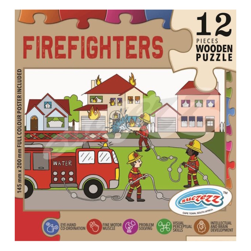 Firefighters Wooden Puzzle (12 piece)