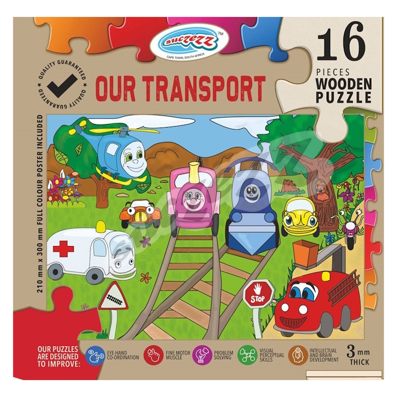 Our Transport Wooden Puzzle (16 piece)