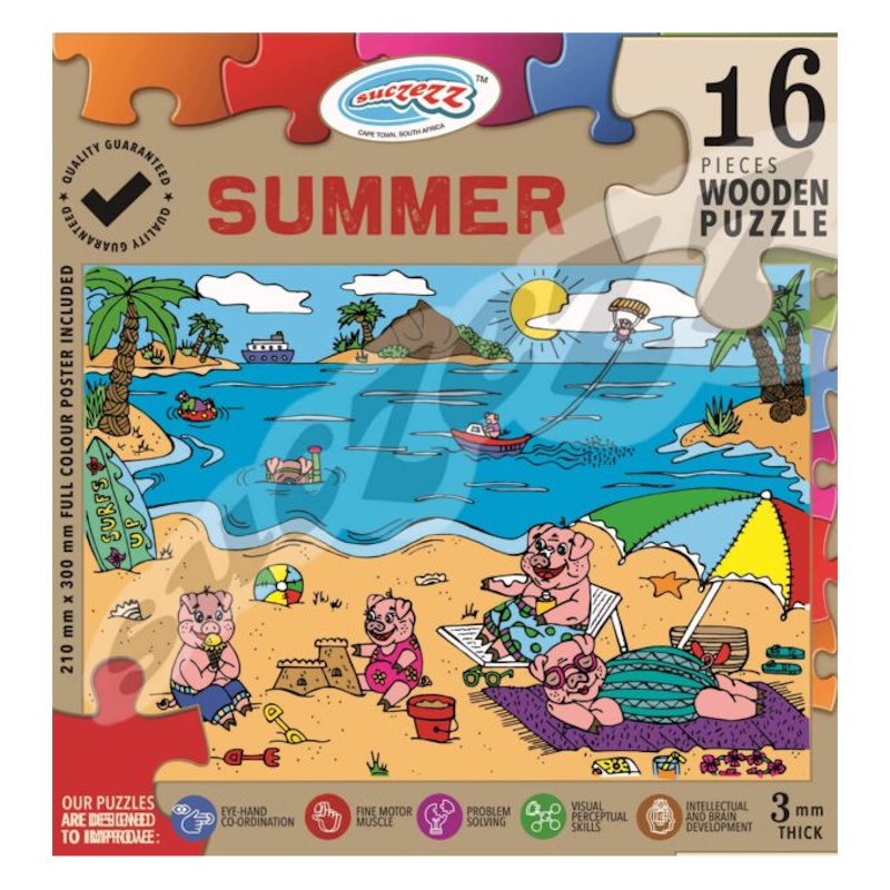 Summer Wooden Puzzle (16 piece)