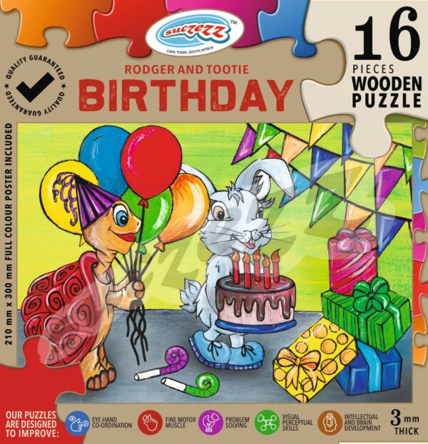 Rodger and Tootie Birthday Wooden Puzzle (16 piece)