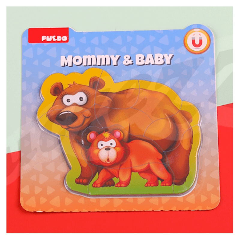 Puedo Mommy and Baby Bear Magnetic Puzzle (8 piece)