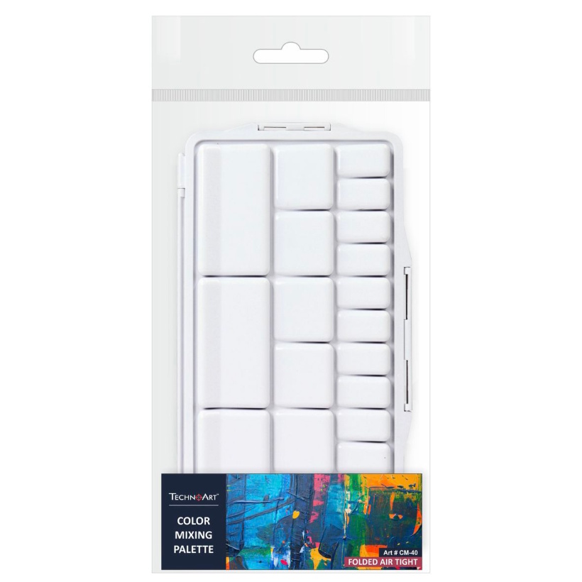 TechnoArt Folded Plastic Air Tight Colour Mixing Palette (320 x 300mm)